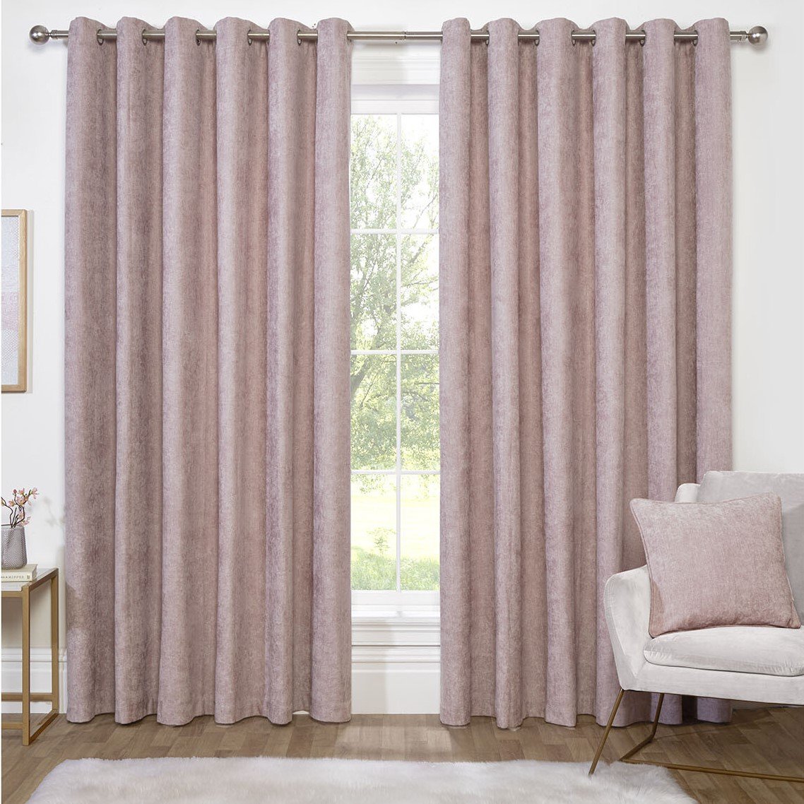 Alden Thermal Curtains - Dusty Pink / 183cm / 168cm Image 1