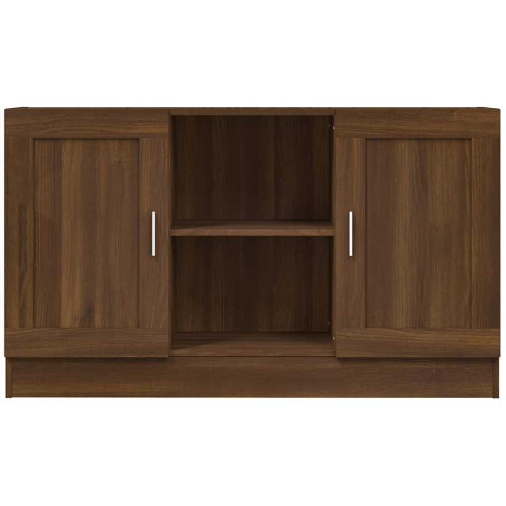 vidaXL 2 Door 2 Shelf Brown Oak Sideboard Image 3