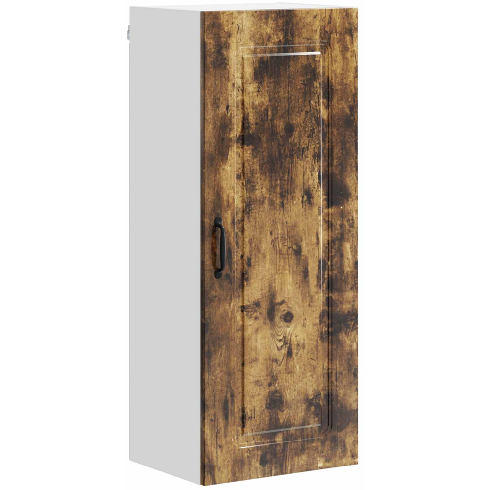 vidaXL Single Door Smoked Oak Kitchen Wall Cabinet Image 2