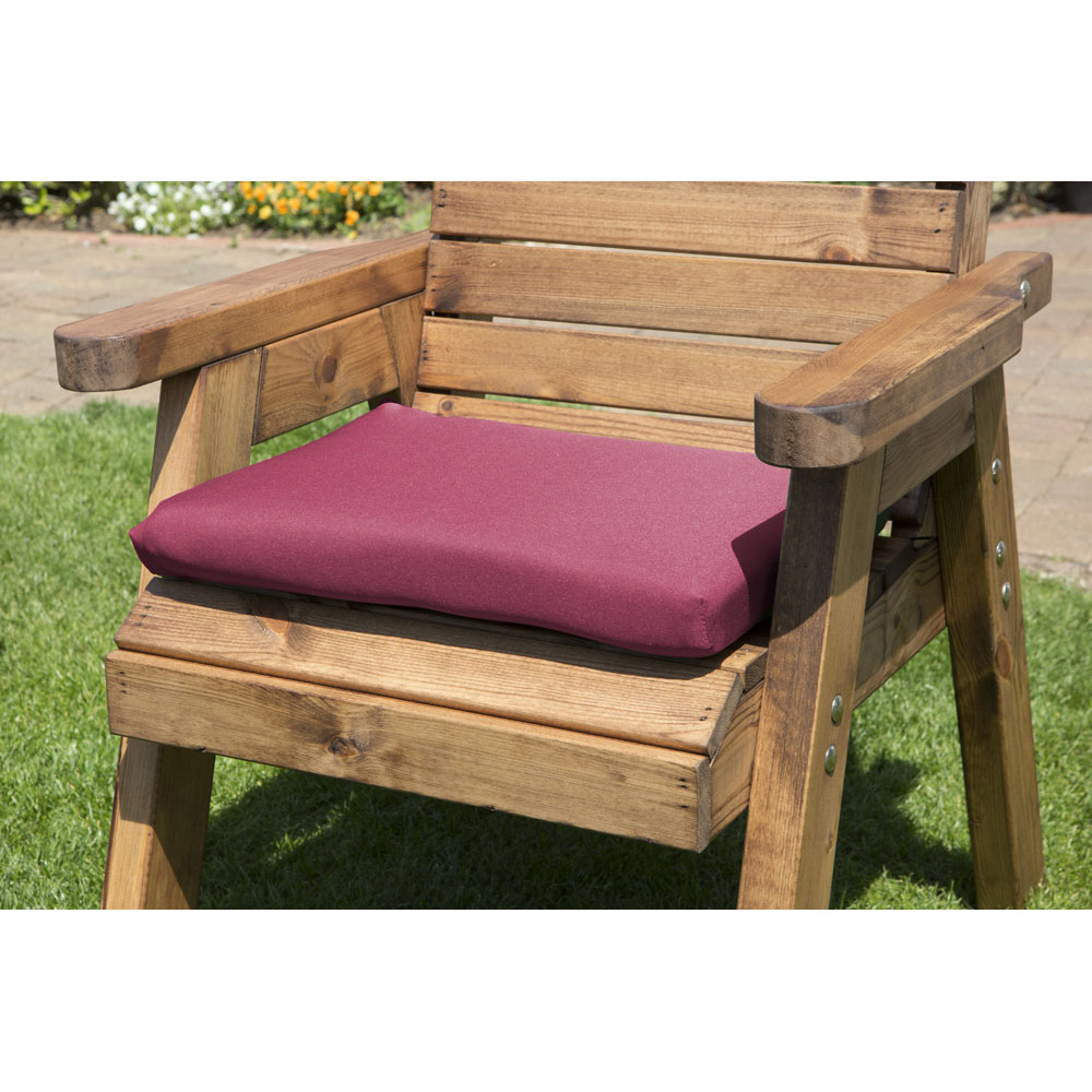 Charles Taylor 2 Seater Angled Companion Seat with Red Cushions Image 3