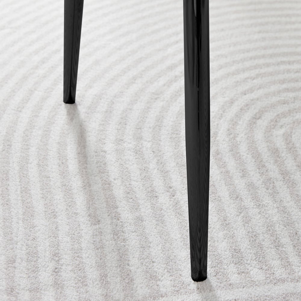 Furniturebox Cesano Set of 2 Grey and Black Velvet Dining Chair Image 4