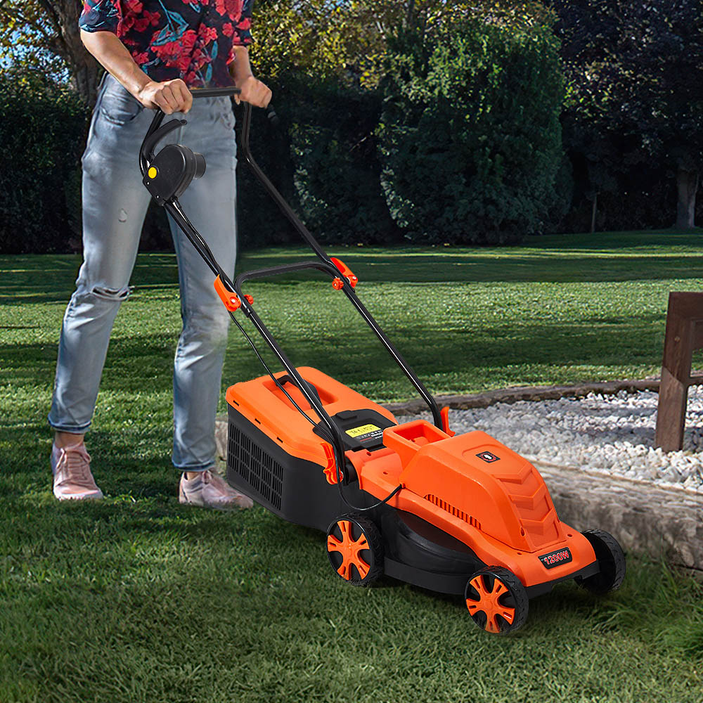 Living and Home 40cm Hand Propelled Electric Lawn Mower 1200W Image 2