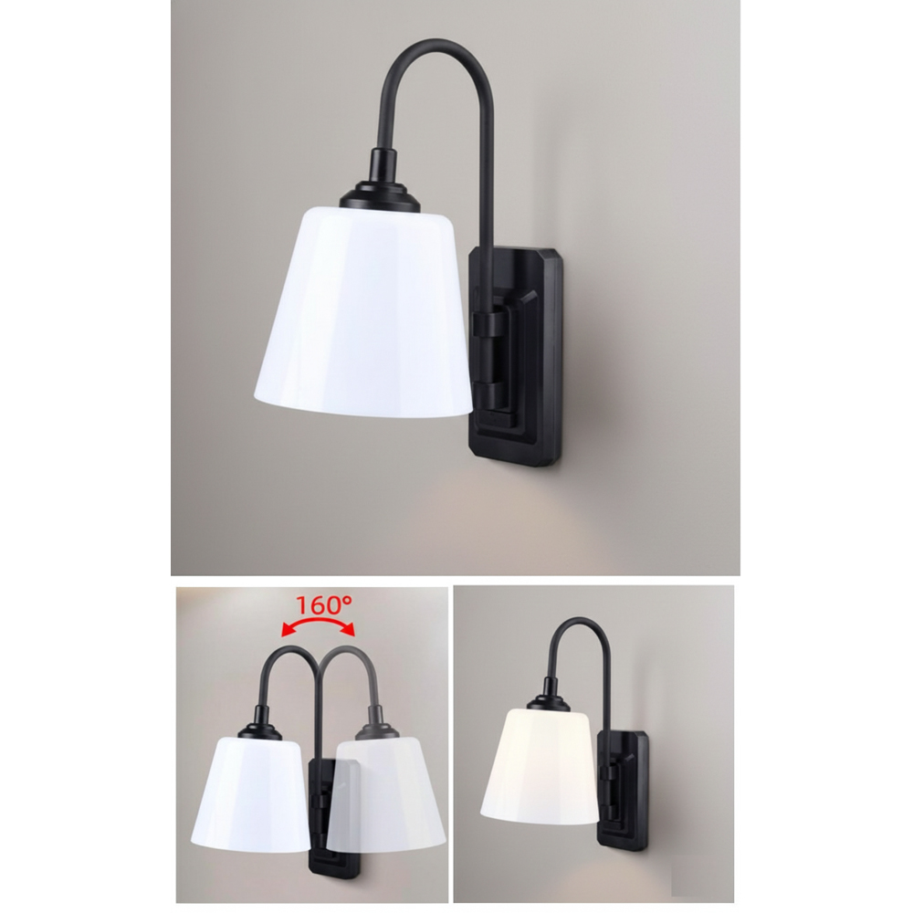 Avilo White Rotating Head Wall-Mounted USB Lamp with Remote Image 9
