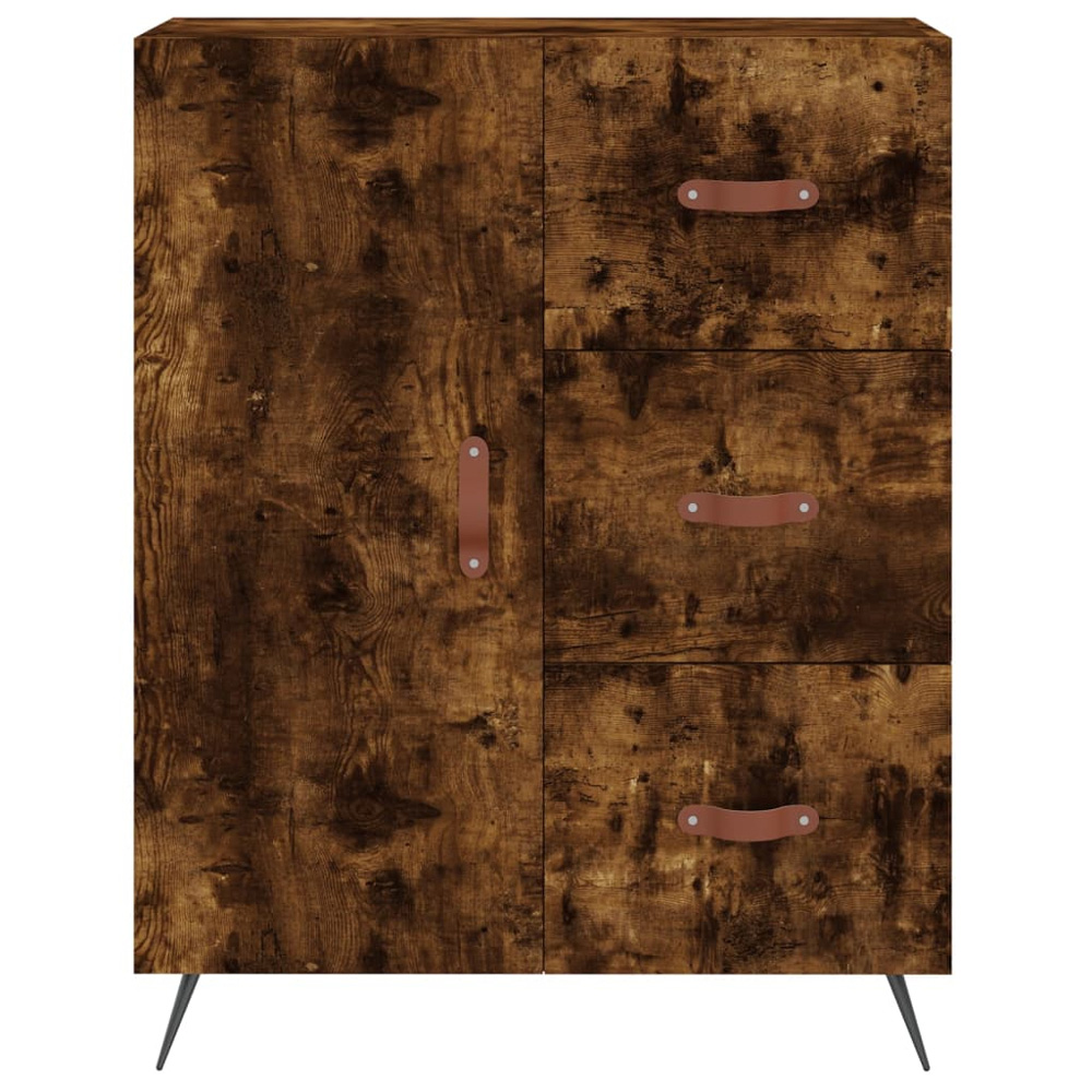 vidaXL 3 Door 3 Drawer Smoked Oak Highboard Image 8