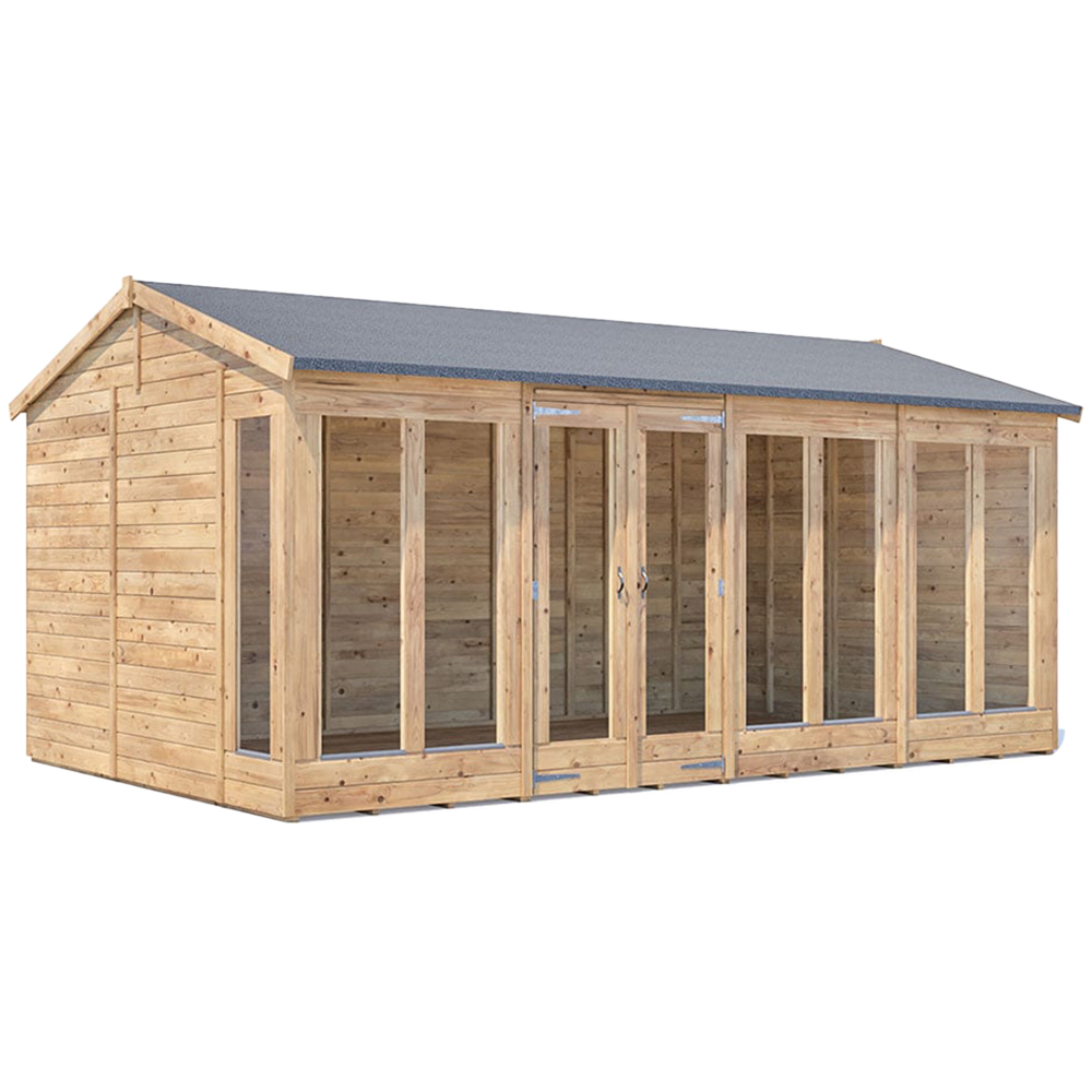 Dunster House RagePanda 16 x 10ft Brown Reverse Superfelt Apex Summerhouse Image 1