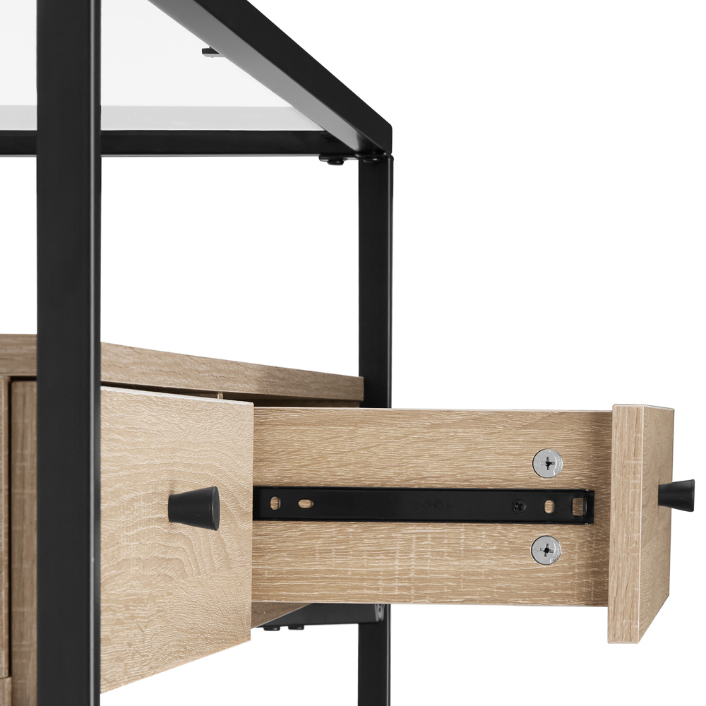 tectake 2 Drawer Light Wood Oak Sonoma Maidenhead Sideboard Image 6