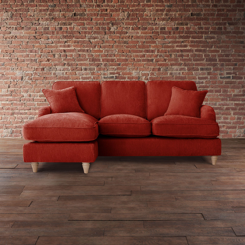 The Vienna 3 Seater Apricot Left Hand Chaise Sofa Image 3