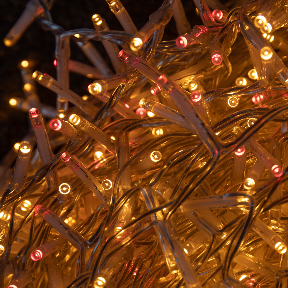 Samuel Alexander TreeBrights 2000 Vintage Gold and Red LED Clear Cable Christmas String Lights 50m Image 5