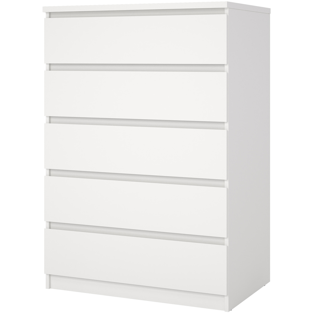 Florence Naia 5 Drawer White Chest of Drawers Image 4