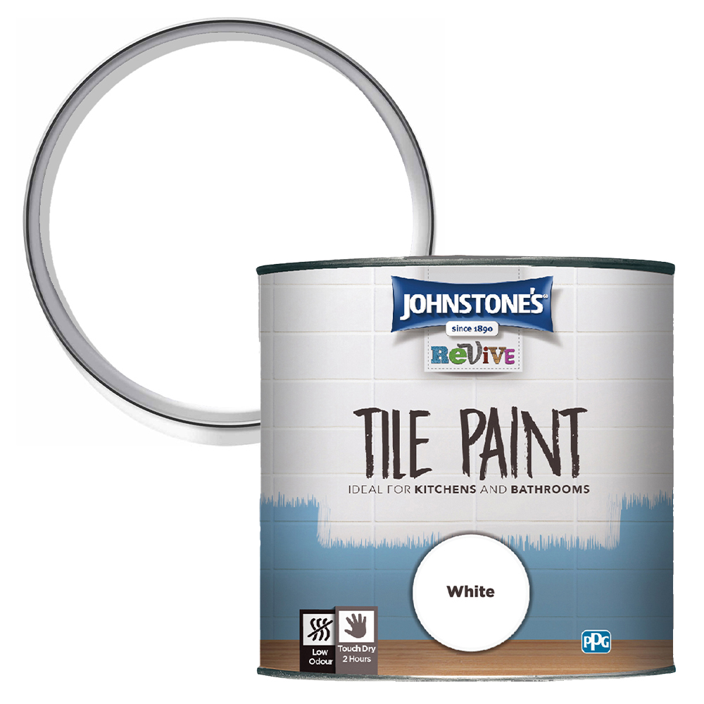 Johnstone's Revive White Tile Paint 750ml Image 1