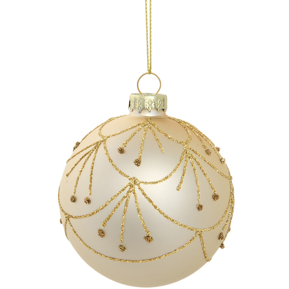 Champagne Swirl Glitter Bauble Image 4