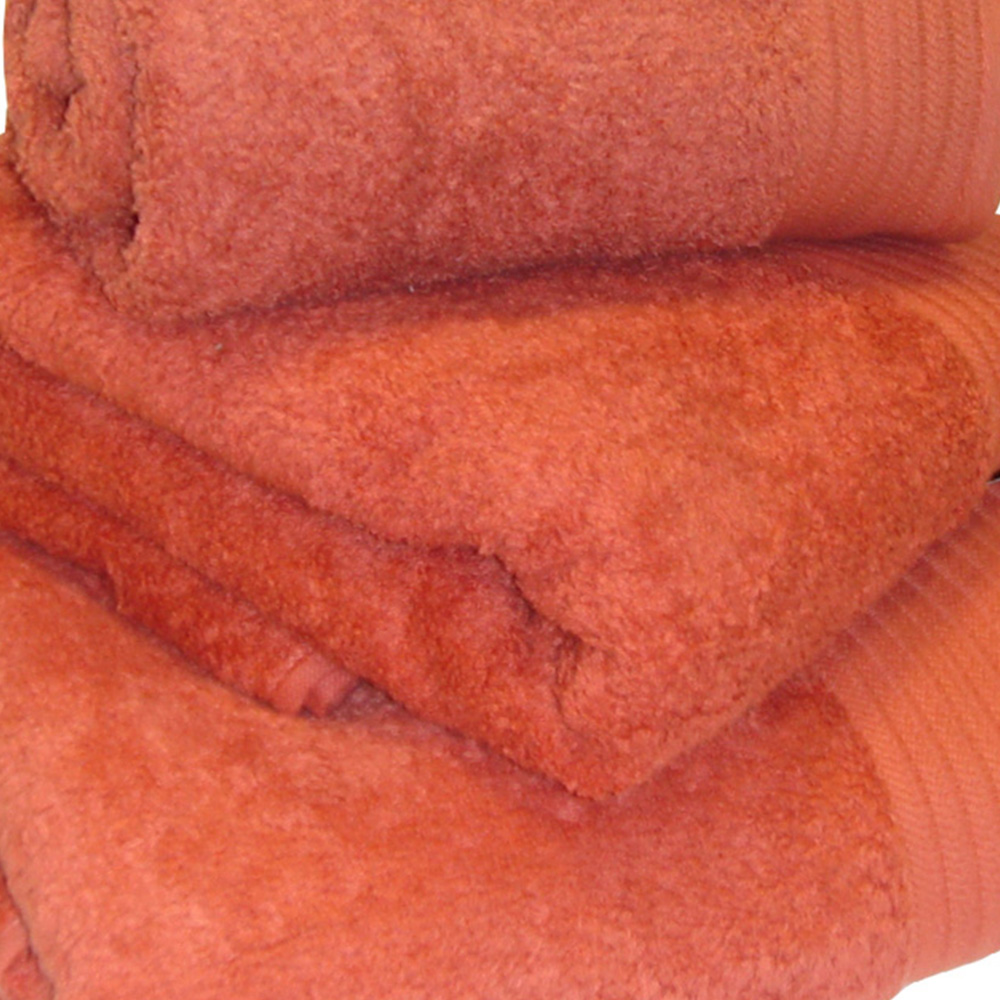 Rapport Home Chatsworth Super Soft and Absorbent Cotton Orange Bath Sheet Image 2