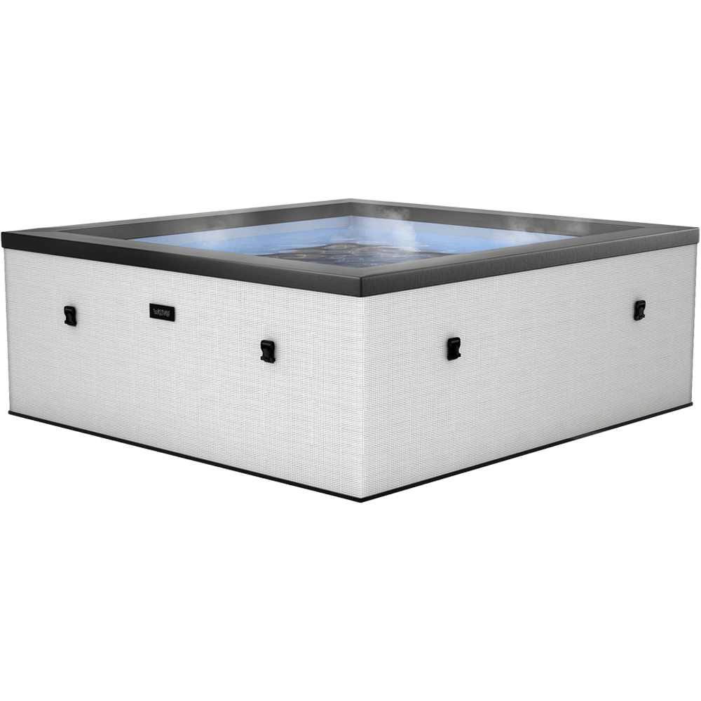 Wave Spas Garda 4 Person Pebble White Eco Foam Hot Tub with EnergySave Bundle Image 1
