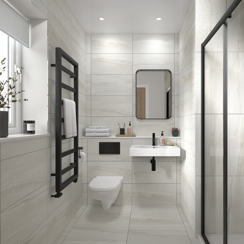 Johnson Tiles Haven Sand Matt Stone Effect Ceramic Rectified Wall Tile L600 x W300mm 9 Pack Image 6