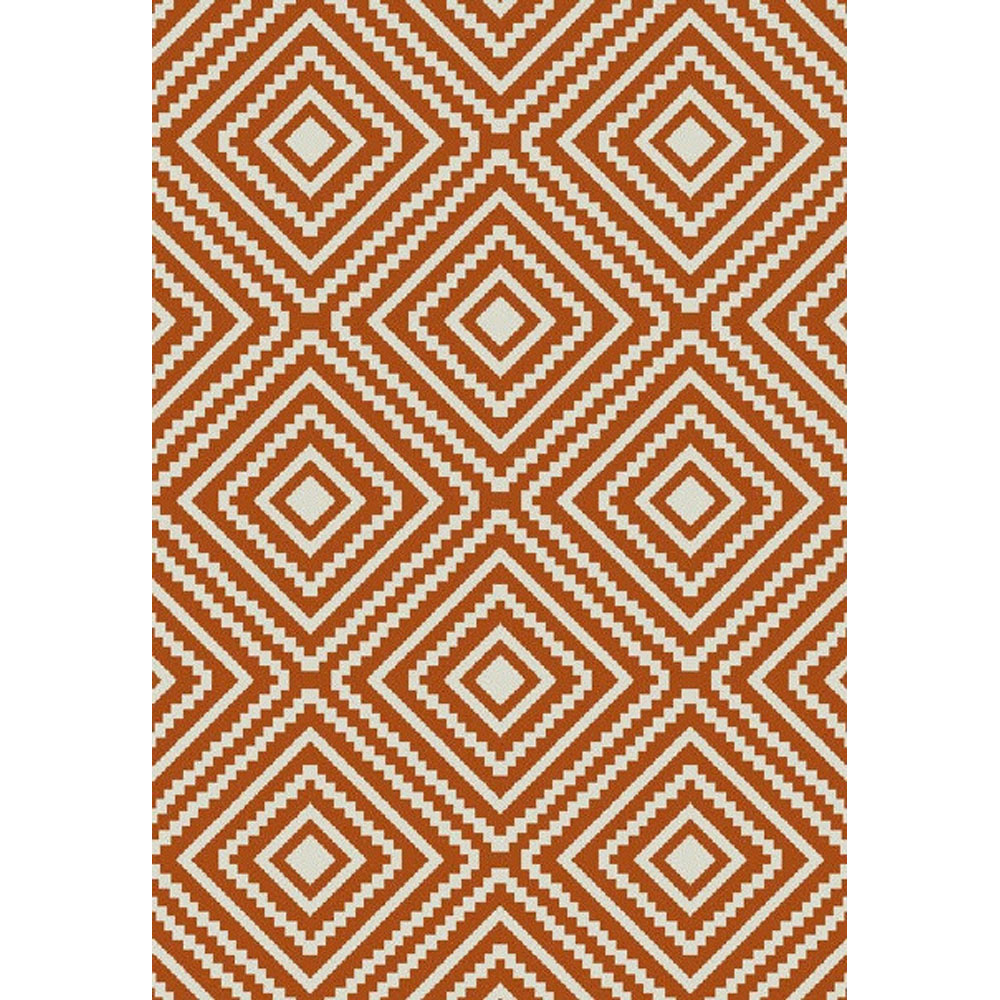 Portland Rugstyle Terracotta Large Diamond Rug 120 x 170cm Image 2
