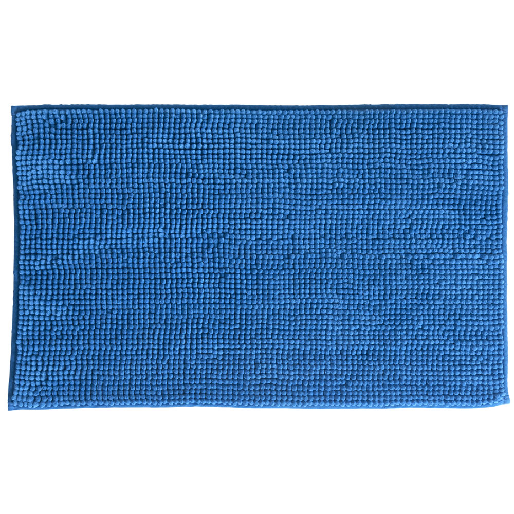 Wilko Supersoft Microfibre Blue Bath Mat Image 1
