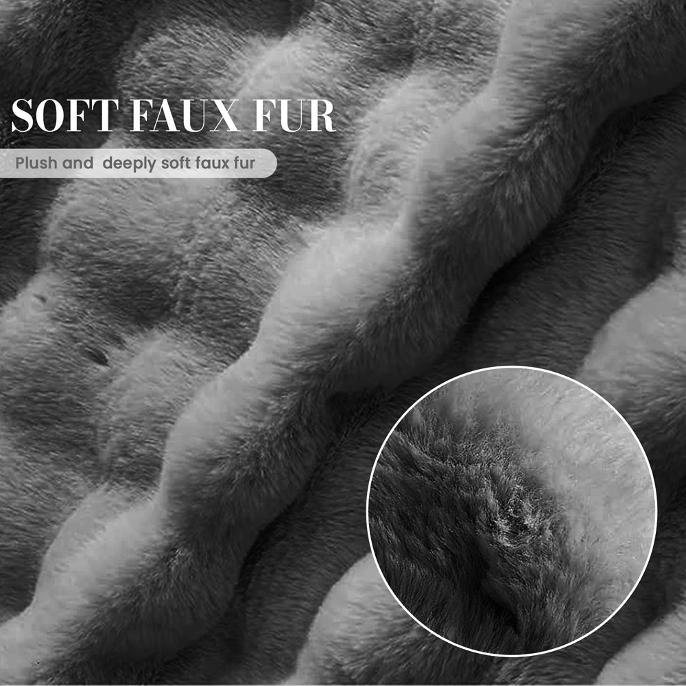 Sweet Dreams Alpine Charcoal Faux Fur Maternity Pillow 135 x 75cm Image 3