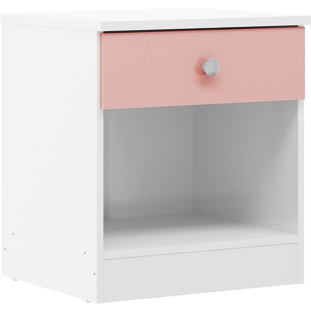 Seconique Denver 3 Piece White and Pink Gloss Furniture Set Image 5