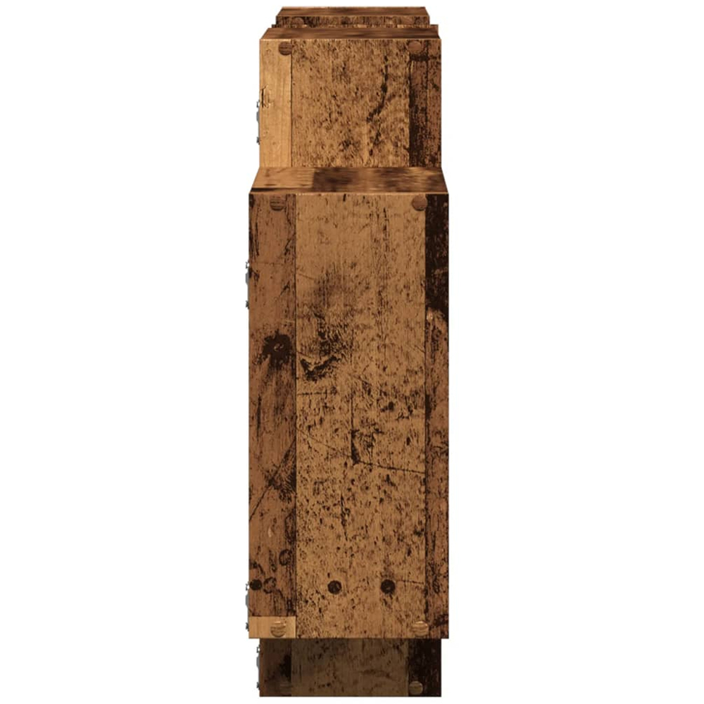 vidaXL 8 Shelf Old Wood Floating Wall Shelf Image 4