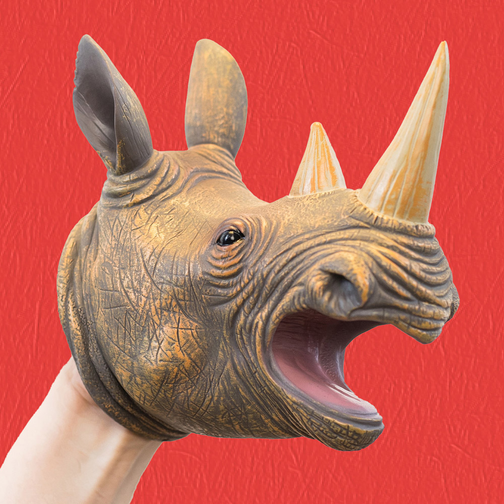 Wild Thingz Rhino Hand Puppet Image 2