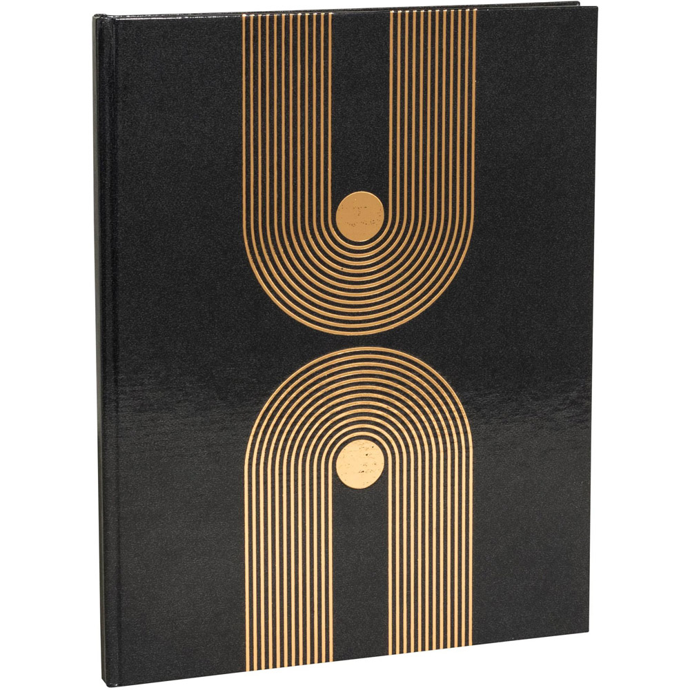 Exacompta Graphik Black and Copper Guest Book with Gold Edges 100 Pages Image 1