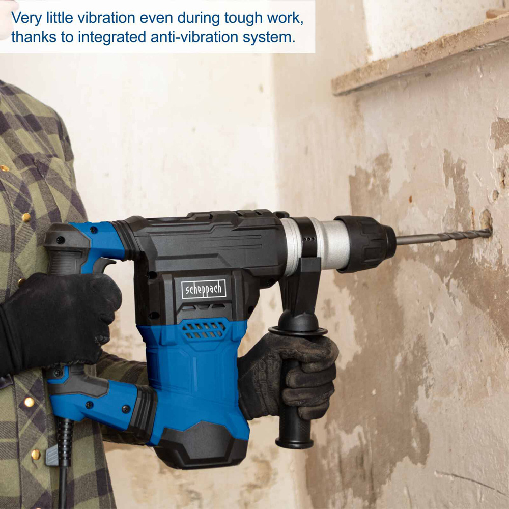 Scheppach DH1500 4-in-1 SDS-Plus Rotary Hammer Drill 1500W Image 2