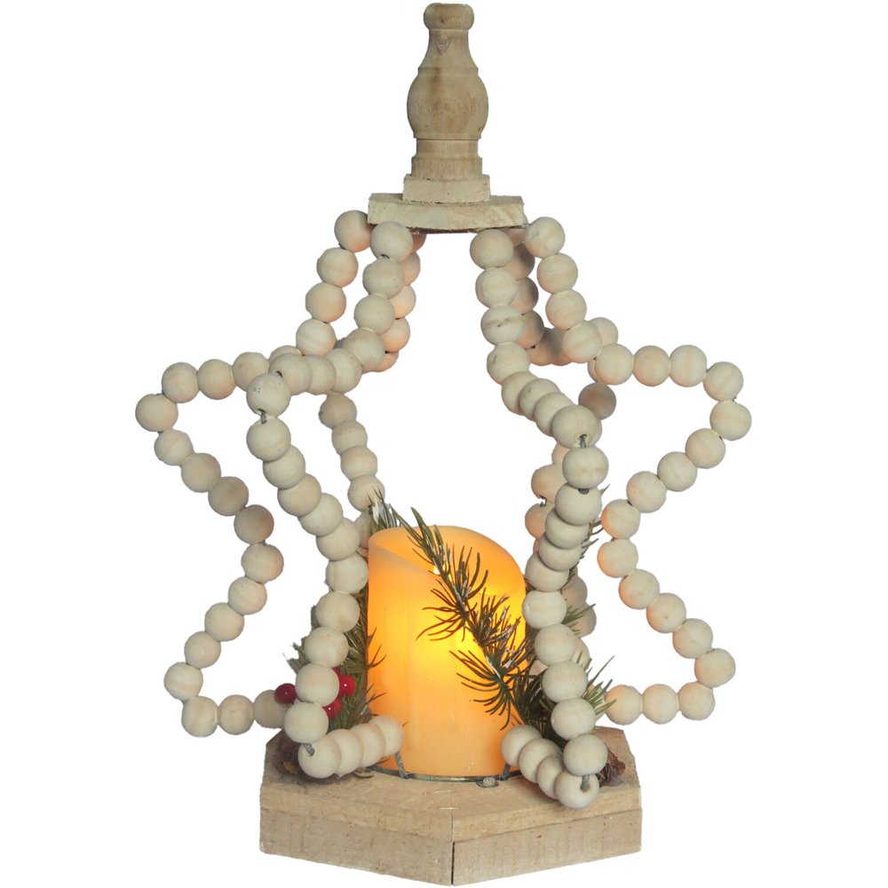 Beaded Star Lantern Flicker CandleMulticolour Image 6