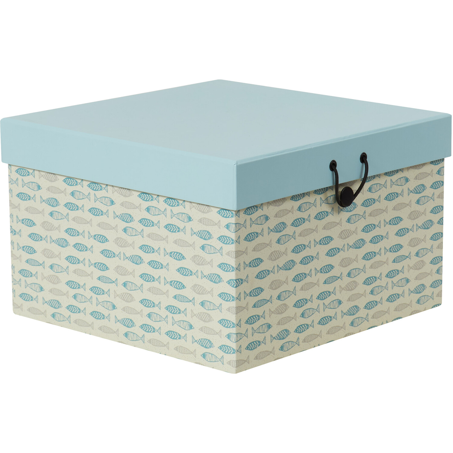 Set of 3 Coastal Print Boxes - Blue Image 3