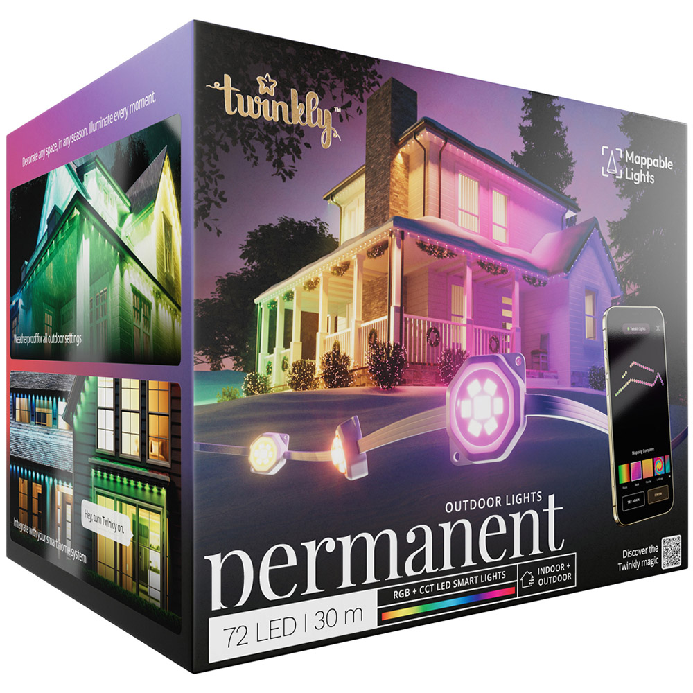 Twinkly 72 RGB LED Smart White Cable Permanent Light Strip 30m Image 2