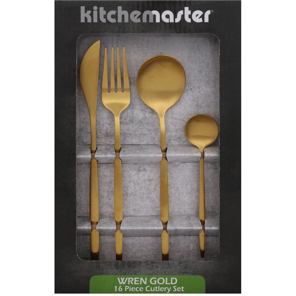 16-Piece Wren Cutlery Set - Gold Image 1