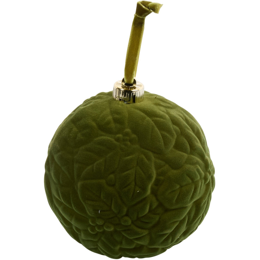 Pack of 3 Flocked Baubles Image 6