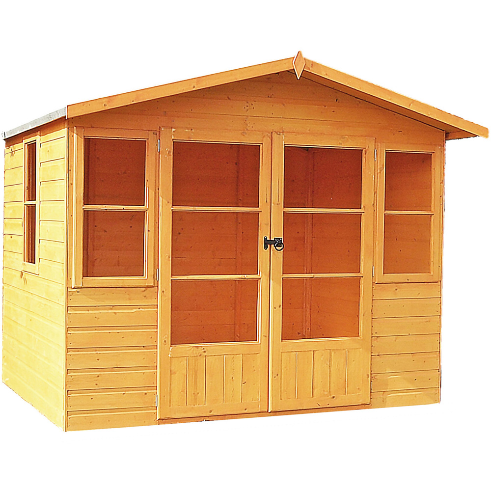 Shire Milton 8 x 6ft Double Door Shiplap Apex Summerhouse Image 1