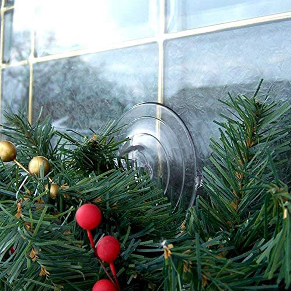 Samuel Alexander Large Clear Suction Indoor and Outdoor Christmas Wreath Hanger 7cm Image 2
