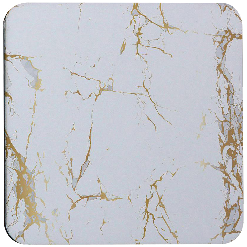 Benjamin Tate Design 6 Pack White Marble Coasters Image 1