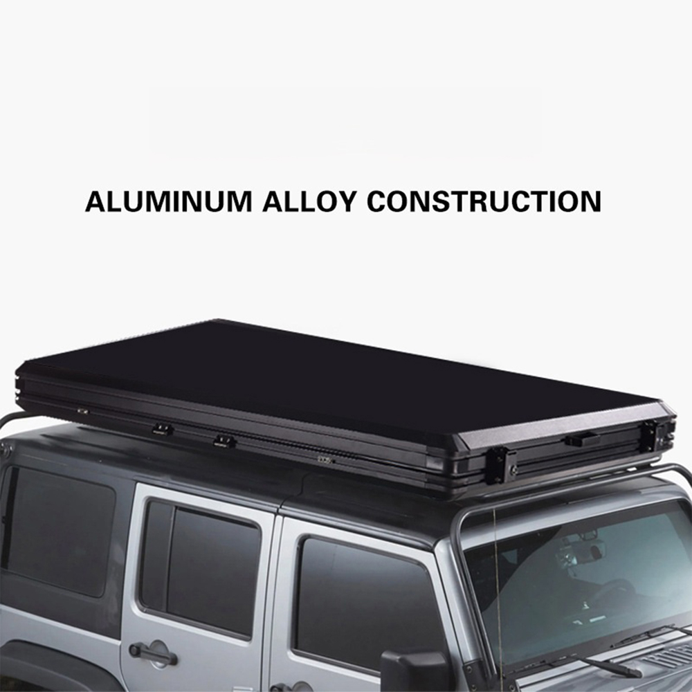 Living and Home Blue Hard Shell Car Roof Tent with Retractable Ladder and Canopy 210 x 132cm Image 6