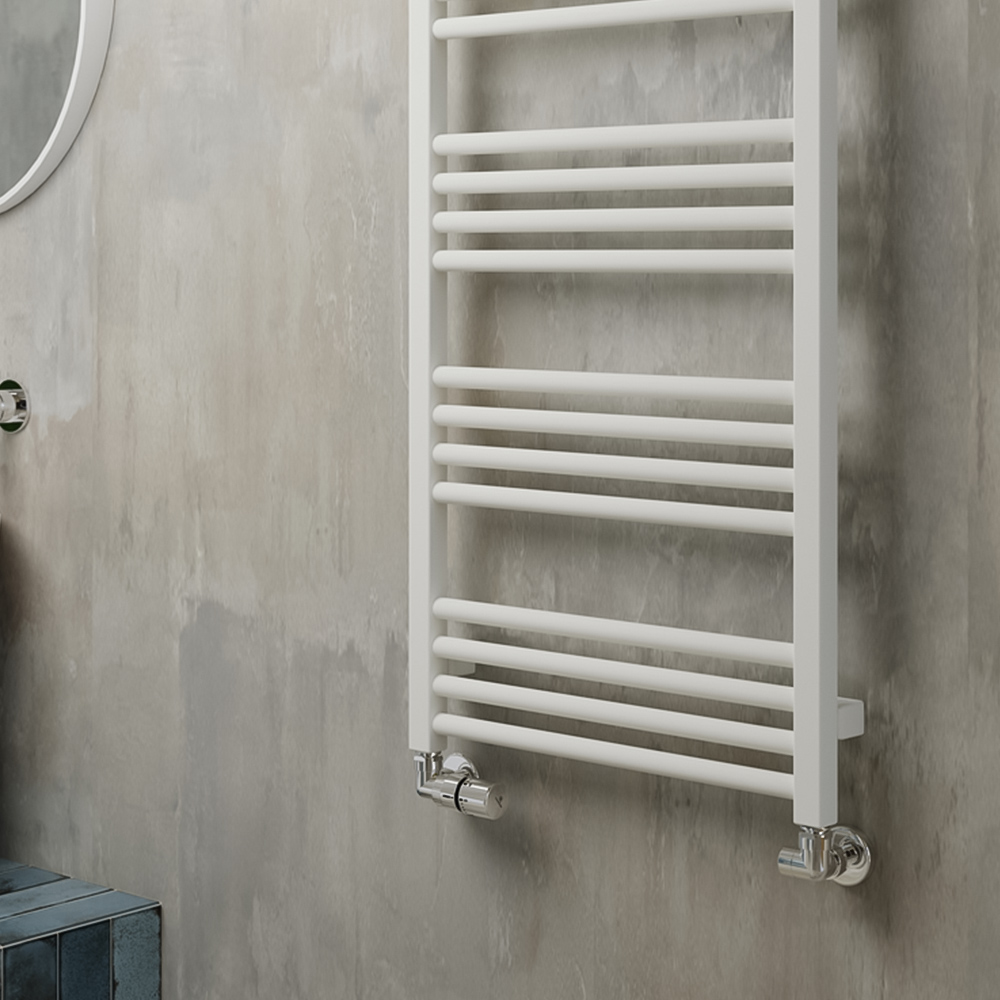 Terma Fiona 1661BTU Soft Matt White Heated Towel Rail 1140 x 500mm Image 6