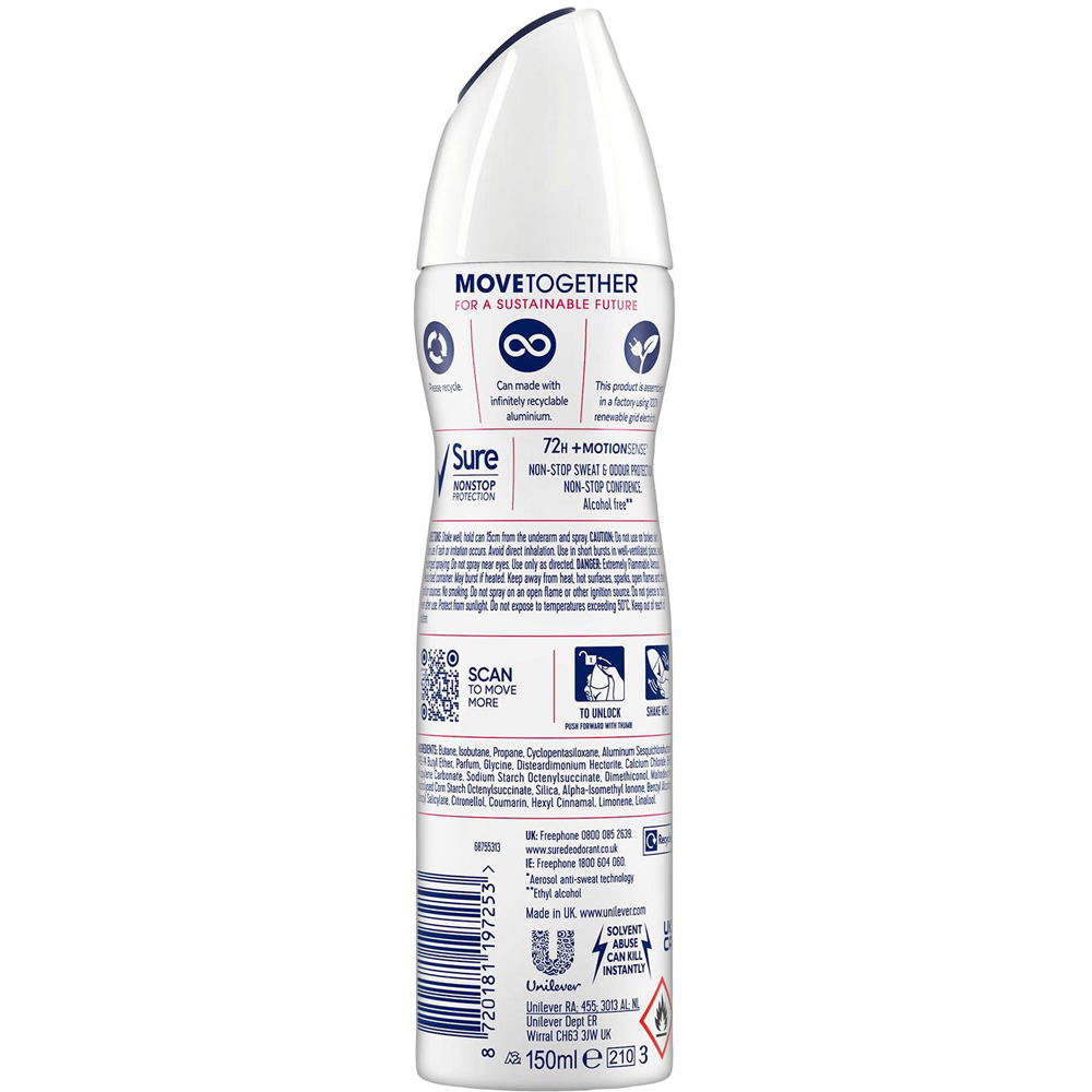 Sure Women Bright Bouquet 72H Nonstop Protection Anti-Perspirant Deodorant 150ml 24 Pack Image 3