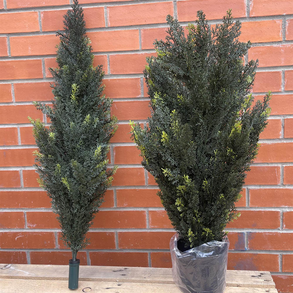 Leaf Natural Look Cedar Artificial Tree in Pot 4ft Image 2