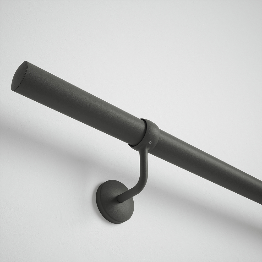 Forgeworks Textured Grey Stair Hand Rail Kit 3.6m Image 7