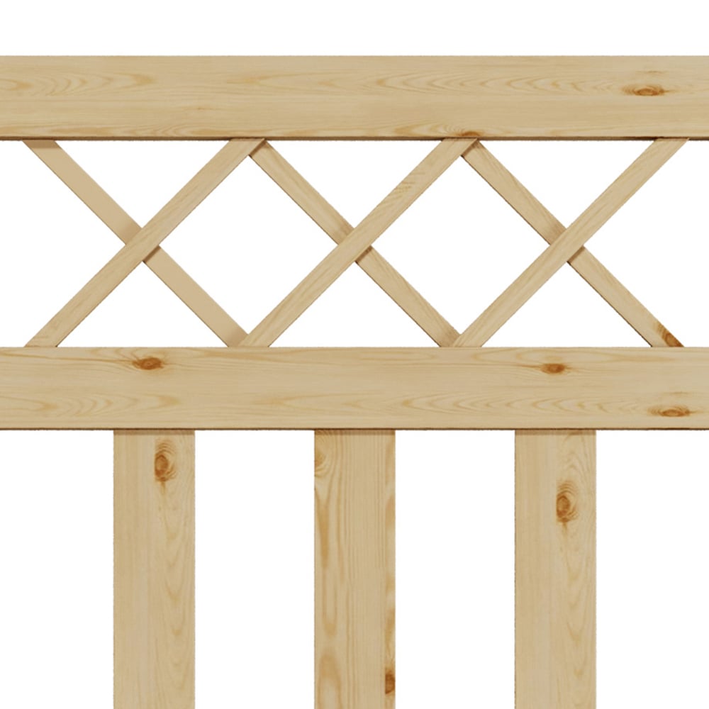 Outdoor Cross Top Wooden Nature Garden Fence Door, 120 x 76 x 2.5cm Image 6