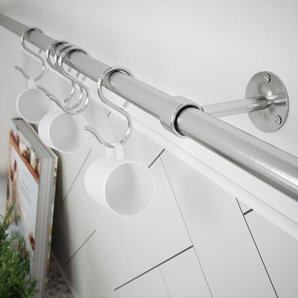 Rothley Brushed Utensil Rail 19 x 1000mm Image 3