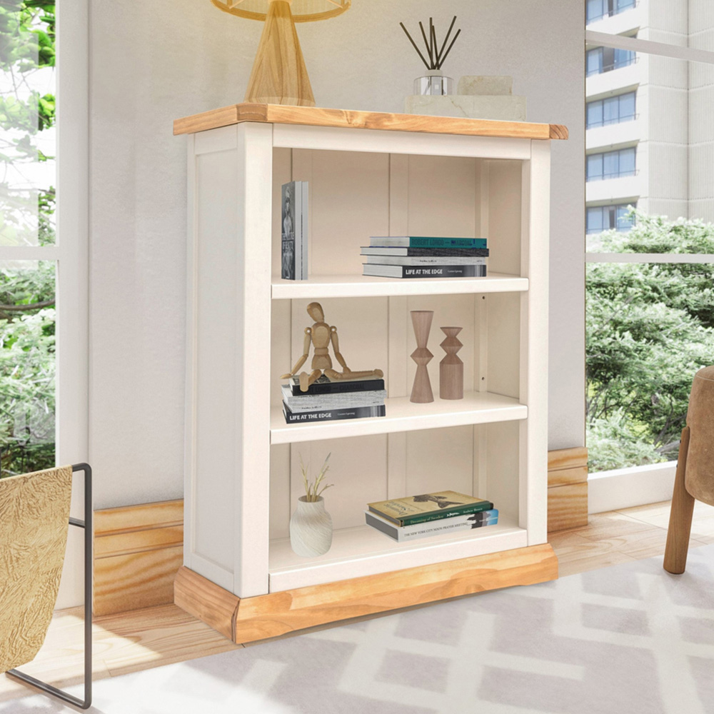 Trevi 3 Shelf Off White Bookcase Image 7