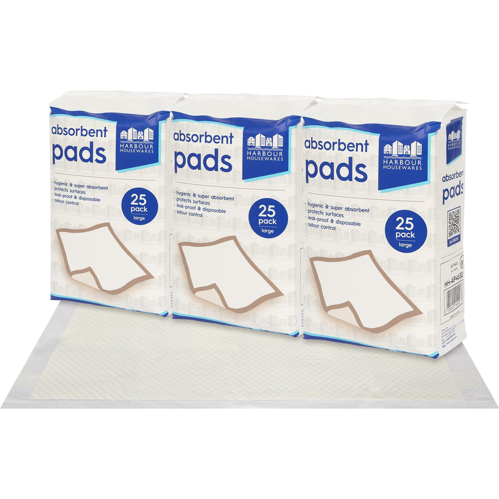 Harbour Housewares Disposable Incontinence Bed Pad 60 x 60cm 75 Pack Image 3