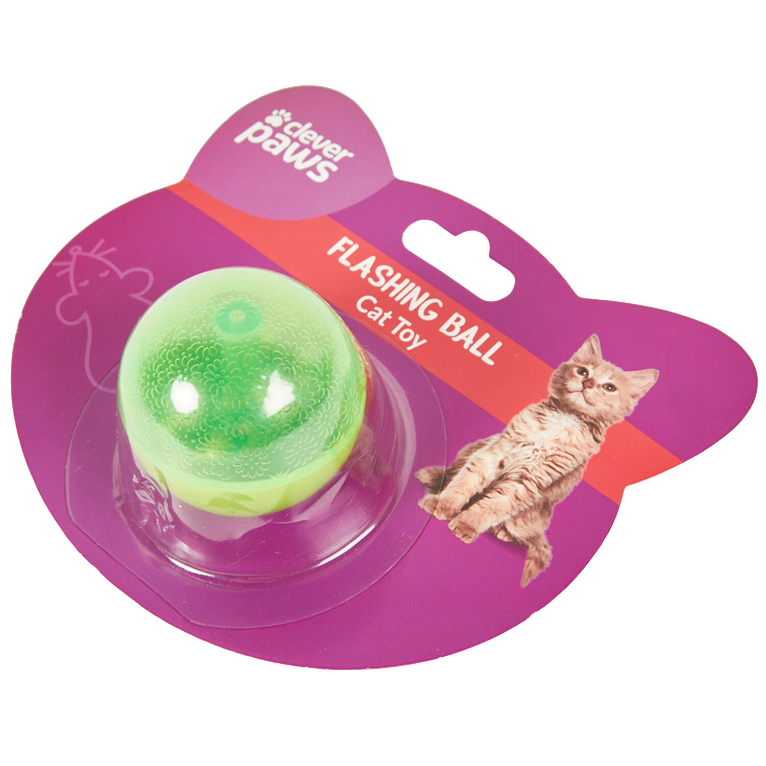 LED Flashing Ball Cat Toy Multicolour Image 2