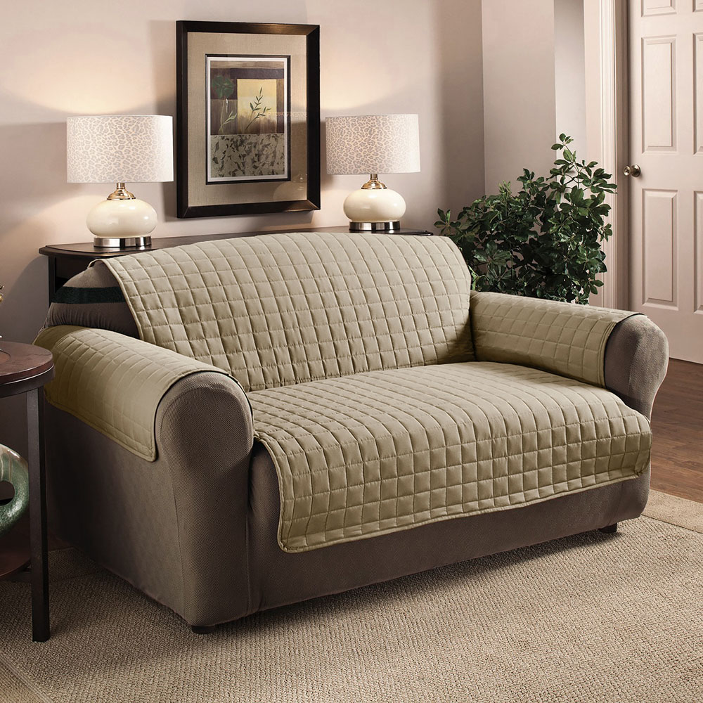 Homerepublic 3 Seater Cream Microfibre Water-Repellent Sofa Protector Image 2