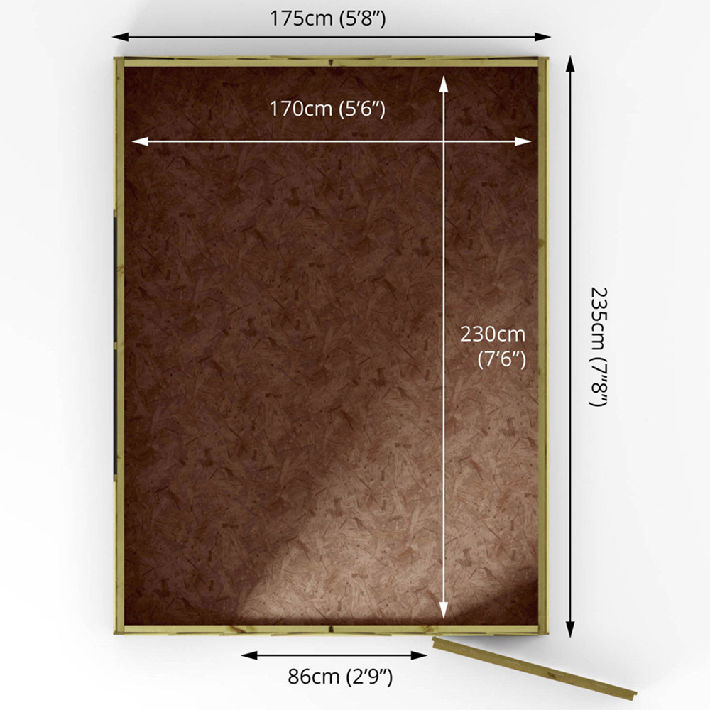 Mercia 8 x 6ft Overlap Apex Shed Image 8