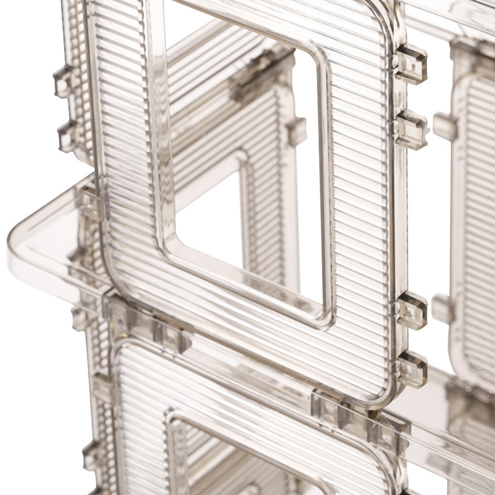 H&O Direct 5 Tier Clear Open Shoe Storage Rack Image 4