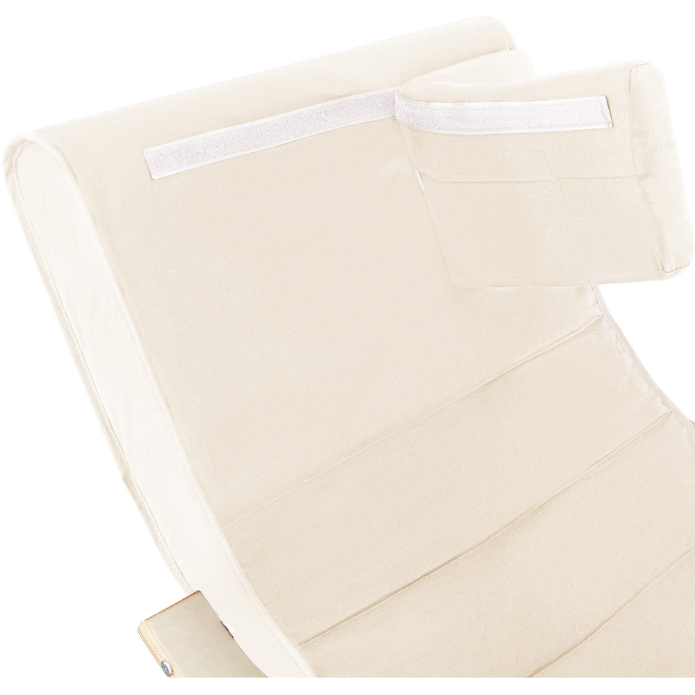 tectake Onda Beige Rocking Chair with Adjustable Footrest Image 5