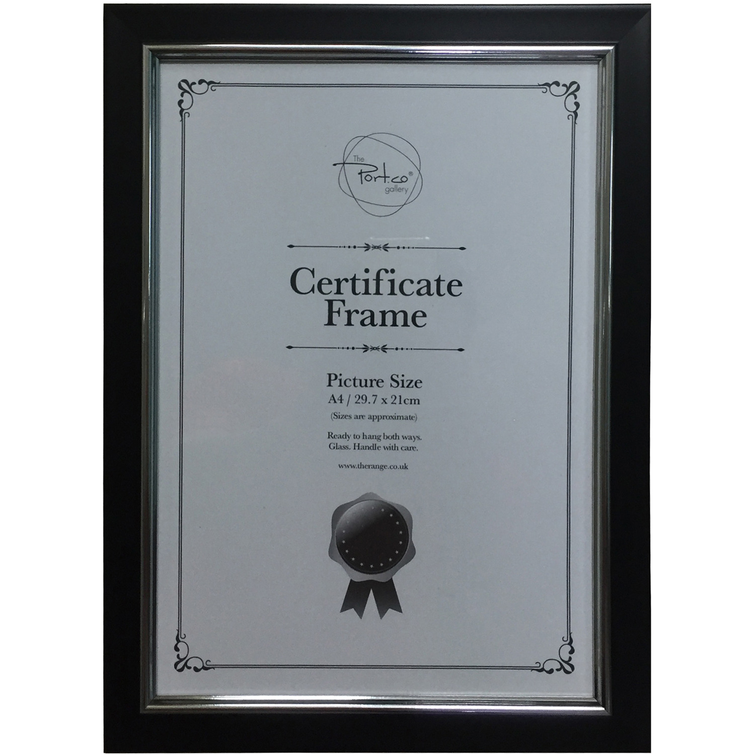 Black Certificate Photo Frame A4 Image