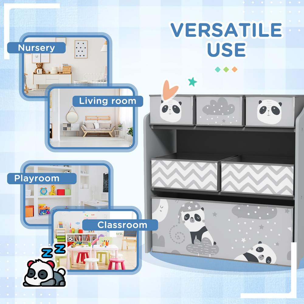 Tommy Toys 6 Box Grey Kids Toy Storage Organiser Image 7